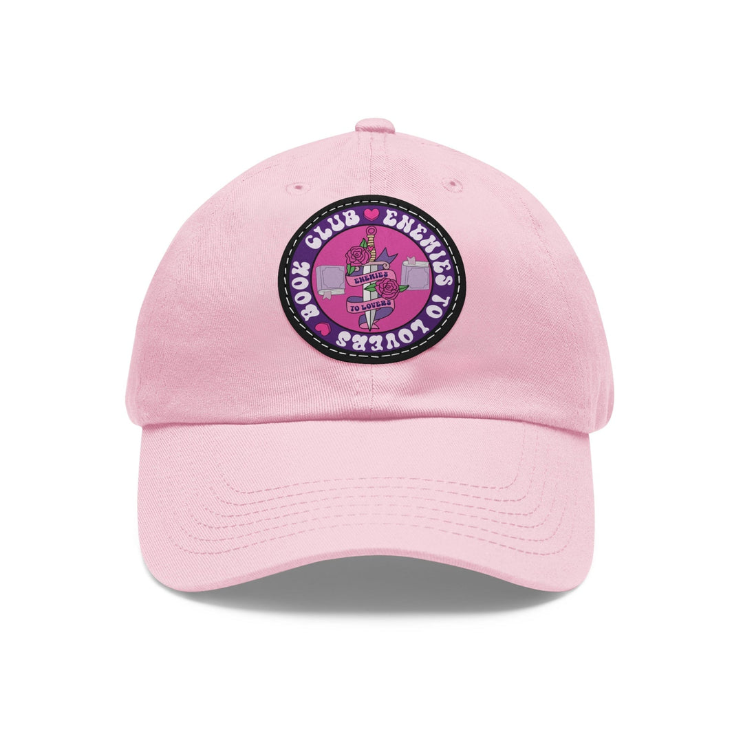 Slow Burn Publishing Hats Light Pink / Black patch / Circle / One size Enemies to Lovers Book Club - Hat with Leather Patch