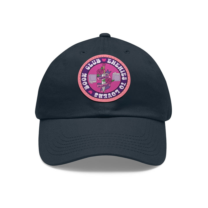 Slow Burn Publishing Hats Navy / Pink patch / Circle / One size Enemies to Lovers Book Club - Hat with Leather Patch