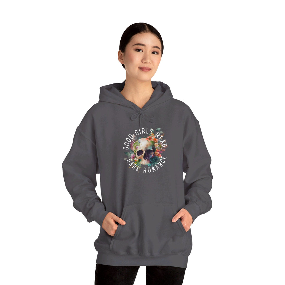 Slow Burn Publishing Hoodie Good Girls Read Dark Romance - Unisex Heavy Blend™ Hooded Sweatshirt