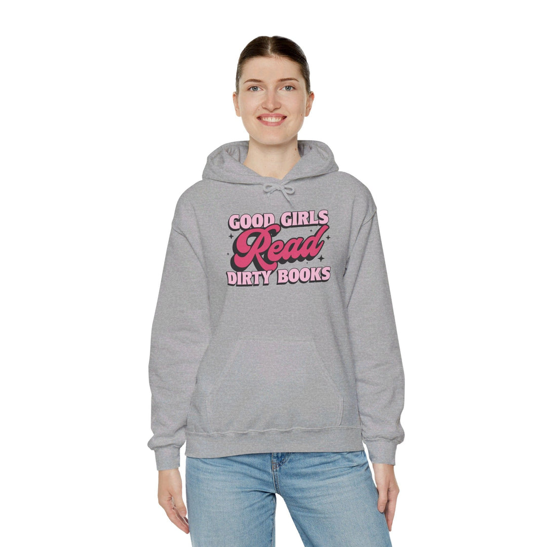 Slow Burn Publishing Hoodie Good Girls Read Dirty Books - Unisex Heavy Blend™ Hooded Sweatshirt