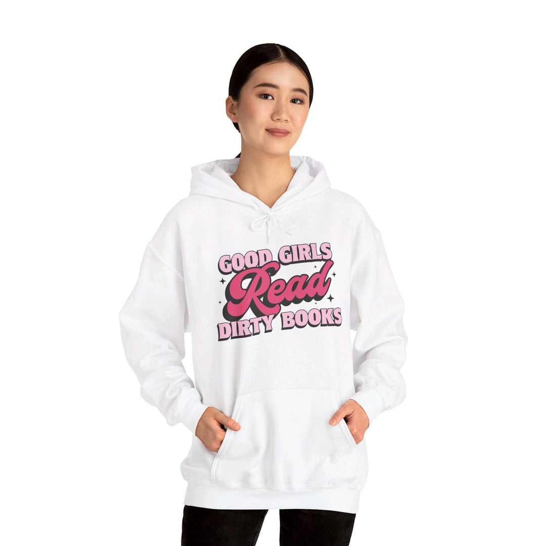 Slow Burn Publishing Hoodie Good Girls Read Dirty Books - Unisex Heavy Blend™ Hooded Sweatshirt