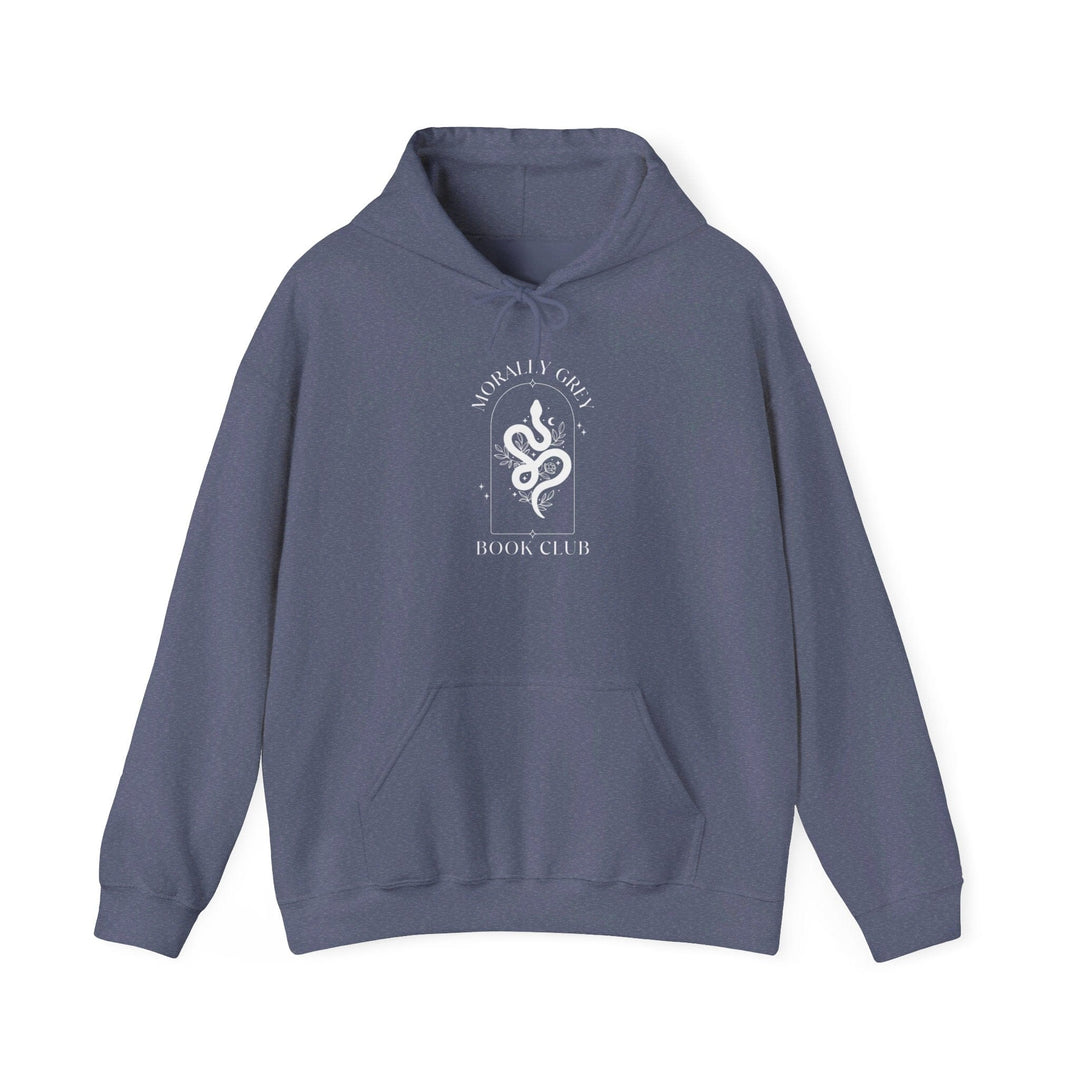 Printify Hoodie Heather Navy / S Morally Grey Book Club - Unisex Heavy Blend™ Hooded Sweatshirt