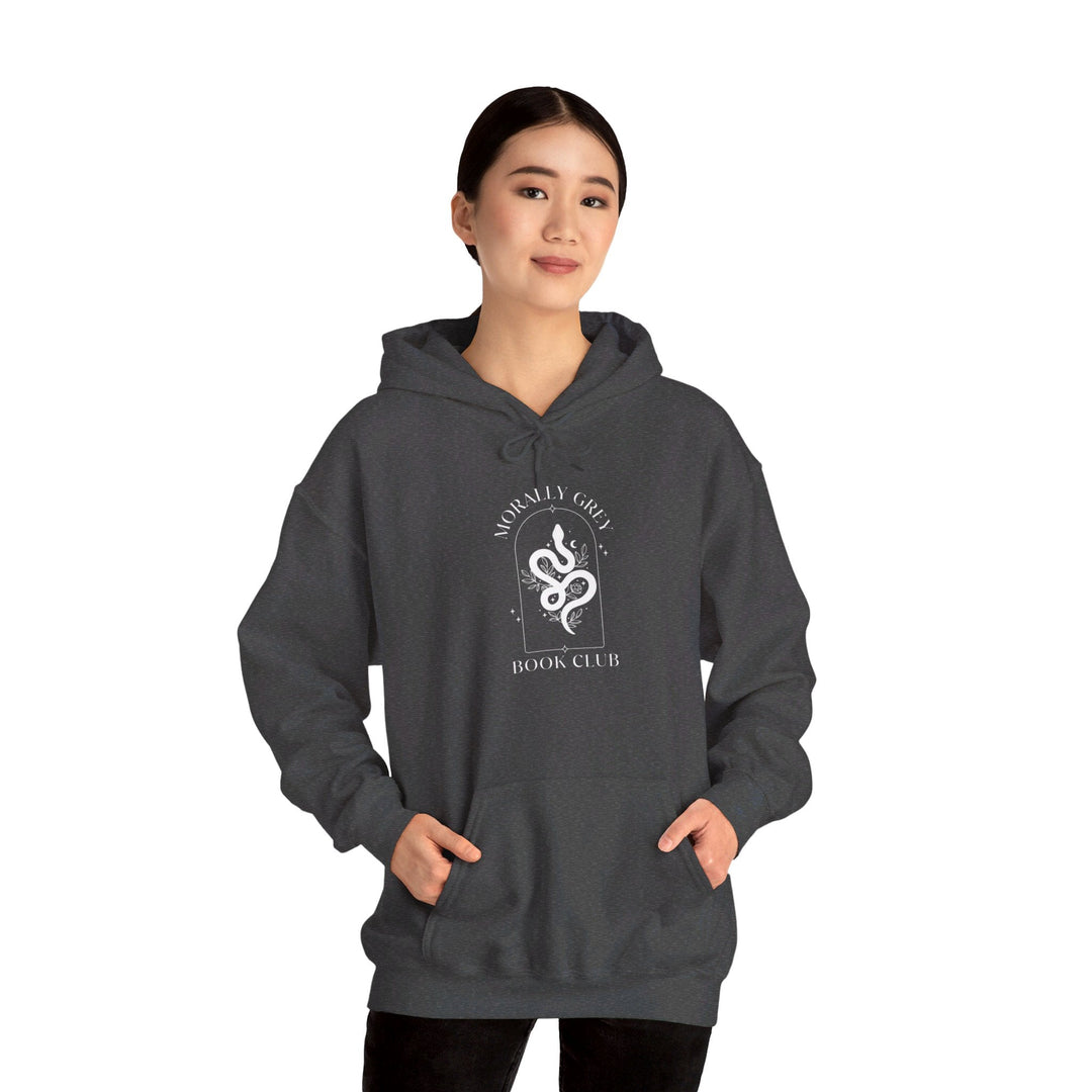 Printify Hoodie Morally Grey Book Club - Unisex Heavy Blend™ Hooded Sweatshirt