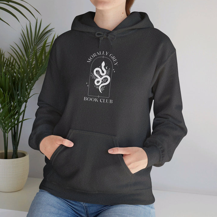 Printify Hoodie Morally Grey Book Club - Unisex Heavy Blend™ Hooded Sweatshirt