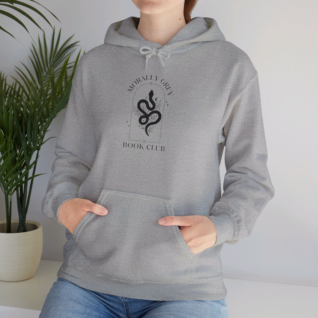 Printify Hoodie Morally Grey Book Club - Unisex Heavy Blend™ Hooded Sweatshirt