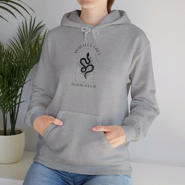 Printify Hoodie Morally Grey Book Club - Unisex Heavy Blend™ Hooded Sweatshirt