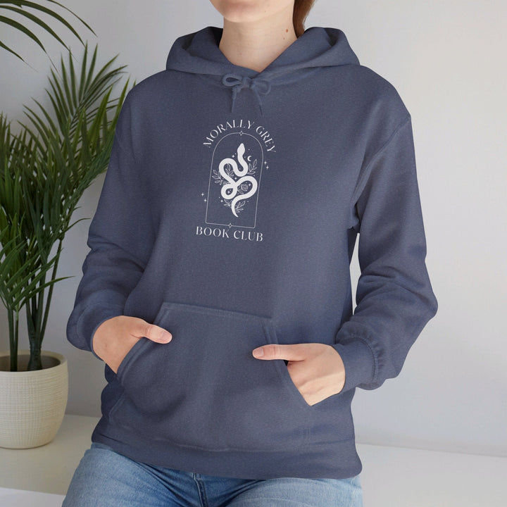 Printify Hoodie Morally Grey Book Club - Unisex Heavy Blend™ Hooded Sweatshirt