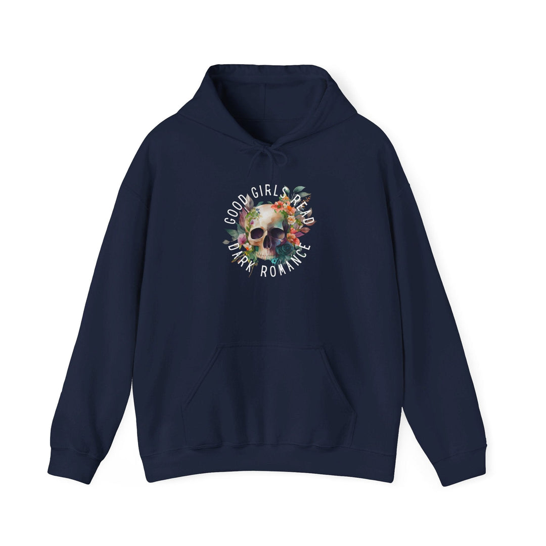 Slow Burn Publishing Hoodie Navy / S Good Girls Read Dark Romance - Unisex Heavy Blend™ Hooded Sweatshirt