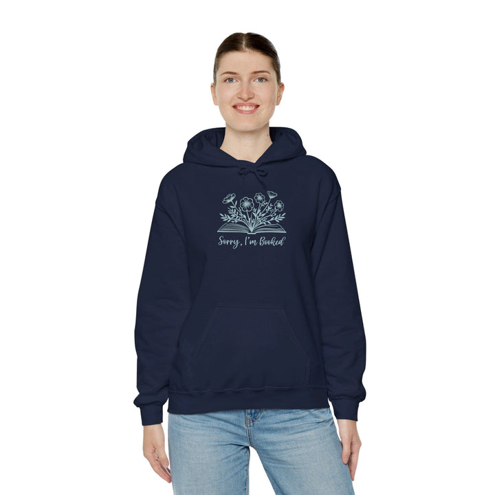 Slow Burn Publishing Hoodie Sorry I'm Booked - Unisex Heavy Blend™ Hooded Sweatshirt