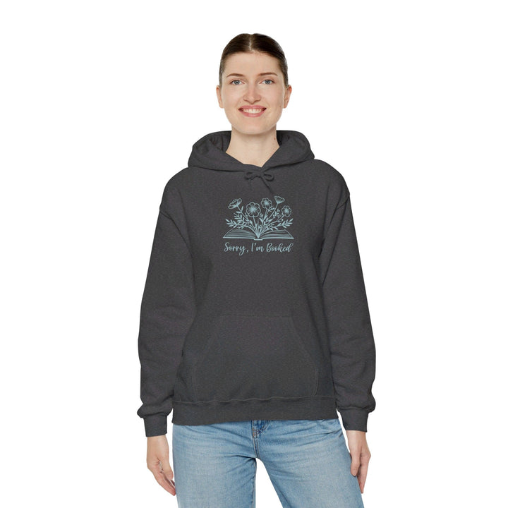 Slow Burn Publishing Hoodie Sorry I'm Booked - Unisex Heavy Blend™ Hooded Sweatshirt