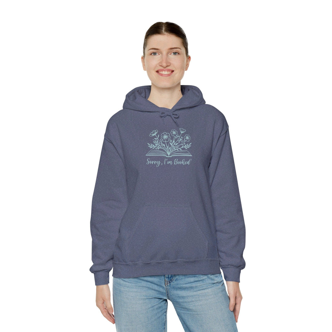 Slow Burn Publishing Hoodie Sorry I'm Booked - Unisex Heavy Blend™ Hooded Sweatshirt