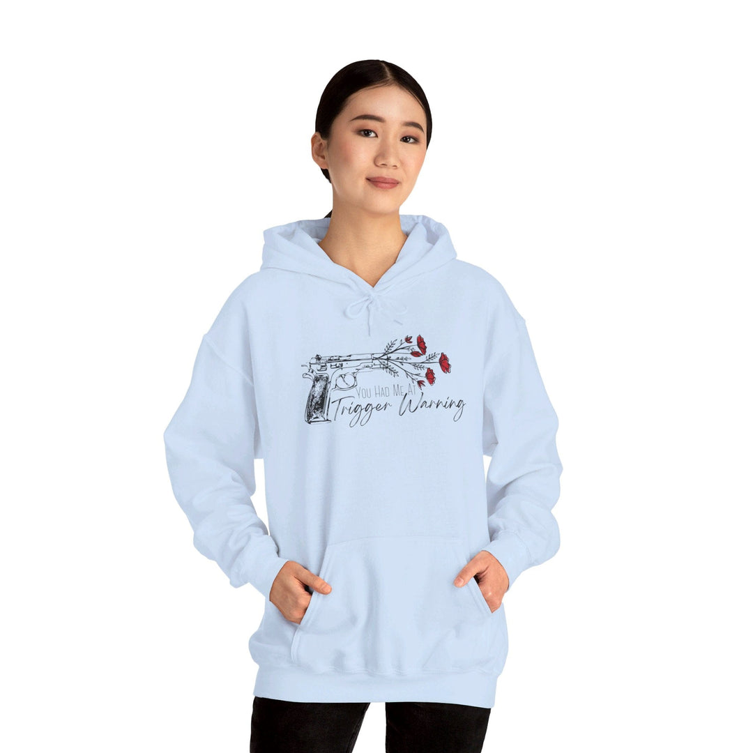 Printify Hoodie You Had Me At Trigger Warning - Unisex Heavy Blend™ Hooded Sweatshirt