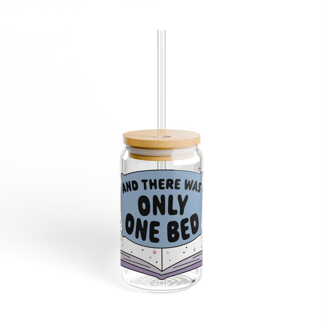 Slow Burn Publishing Mug With lid and straw / 16oz And There Was Only One Bed - Sipper Glass, 16oz