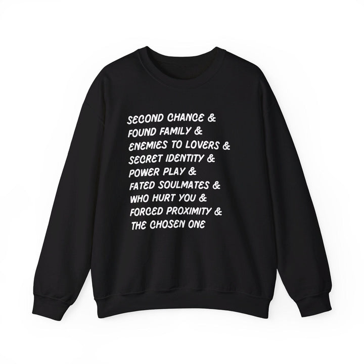 Slow Burn Publishing Sweatshirt Black / S Book Tropes List - Unisex Heavy Blend™ Crewneck Sweatshirt