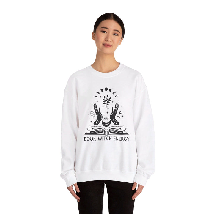 Slow Burn Publishing Sweatshirt Book Witch Energy - Unisex Heavy Blend™ Crewneck Sweatshirt