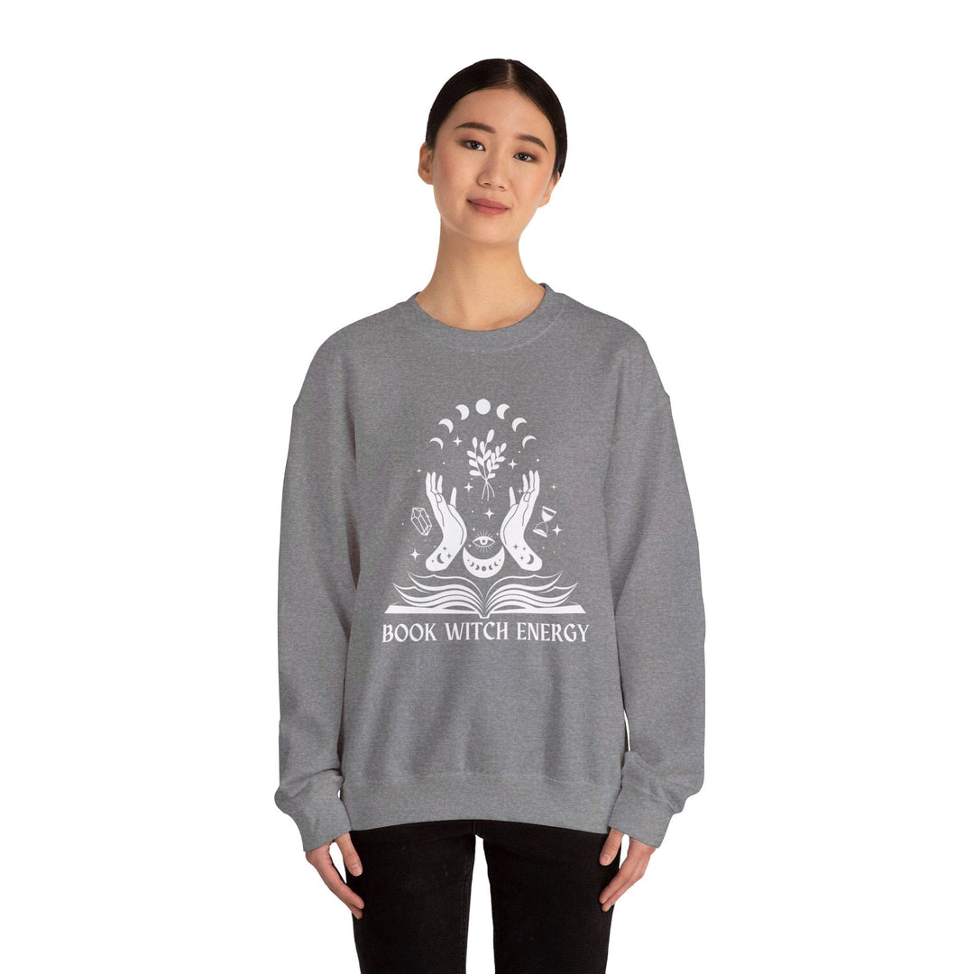 Slow Burn Publishing Sweatshirt Book Witch Energy - Unisex Heavy Blend™ Crewneck Sweatshirt