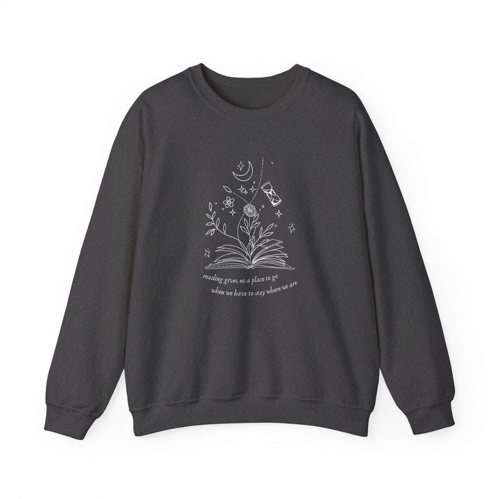 Slow Burn Publishing Sweatshirt Dark Heather / S Reading Gives Us - Unisex Heavy Blend™ Crewneck Sweatshirt