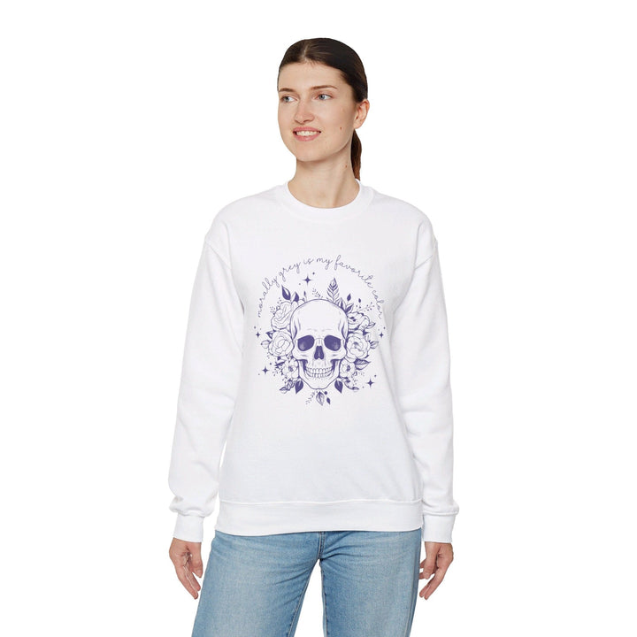 Slow Burn Publishing Sweatshirt Morally Grey Skull - Unisex Heavy Blend™ Crewneck Sweatshirt