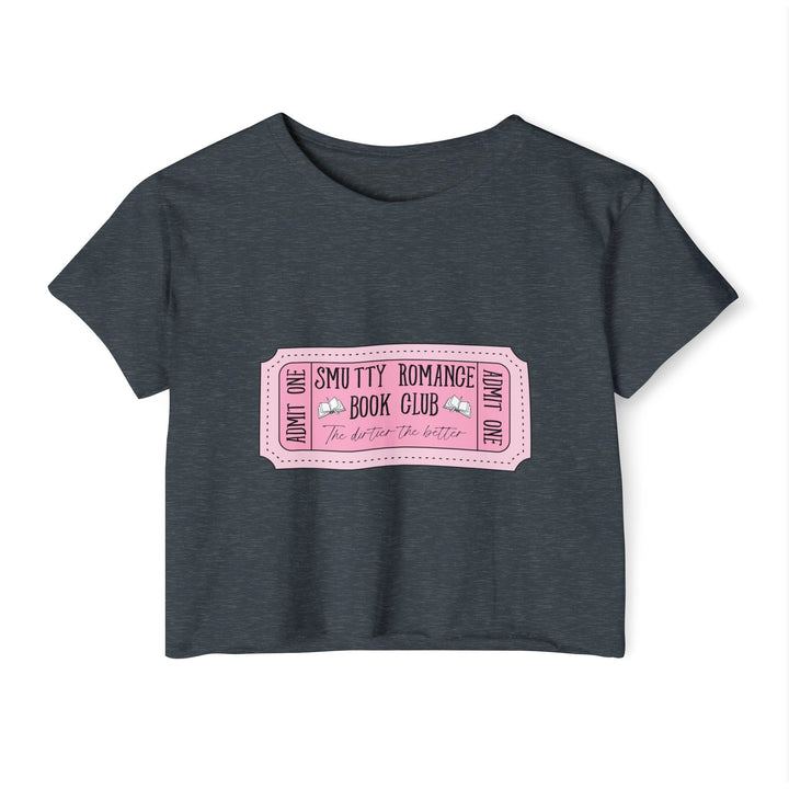 Slow Burn Publishing T-Shirt Antique Denim / XS Smutty Romance Book Club - Women's Festival Crop Top