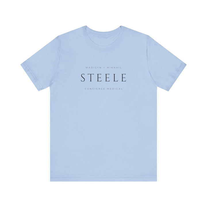 Slow Burn Publishing T-Shirt Baby Blue / S Steele Concierge Medical - Unisex Jersey Short Sleeve Tee