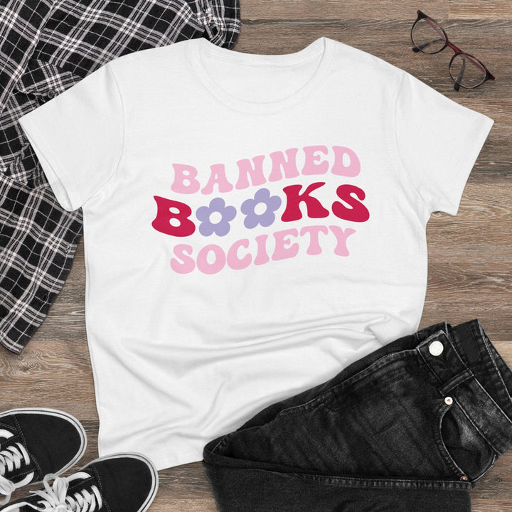 Slow Burn Publishing T-Shirt Banned Books Society - Women's Midweight Cotton Tee