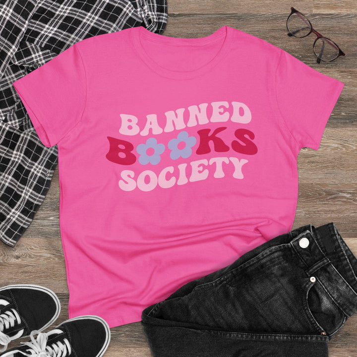 Slow Burn Publishing T-Shirt Banned Books Society - Women's Midweight Cotton Tee