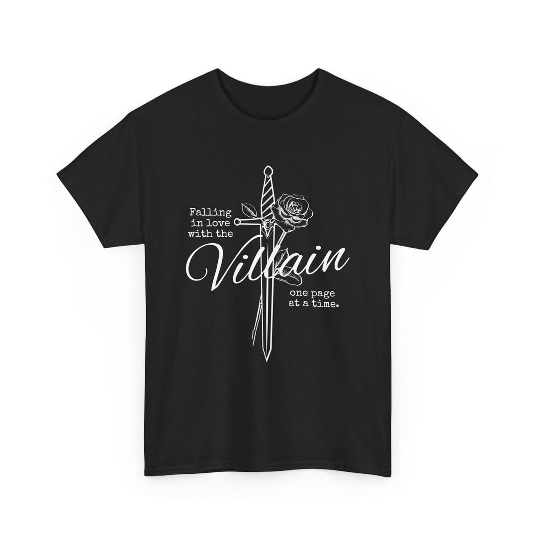 Slow Burn Publishing T-Shirt Black / S Falling in Love with the Villain - Unisex Heavy Cotton Tee