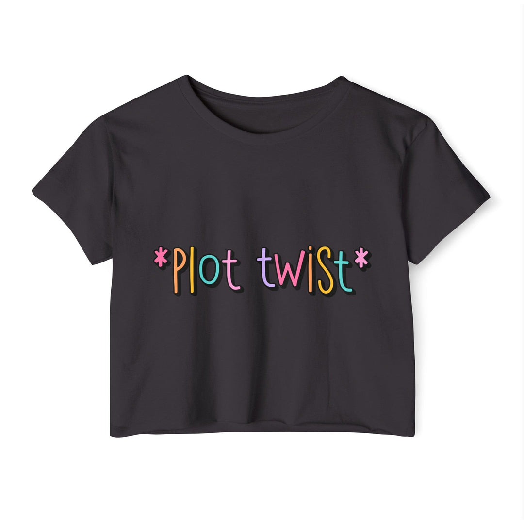 Slow Burn Publishing T-Shirt Black / XS Plot Twist - Women's Festival Crop Top