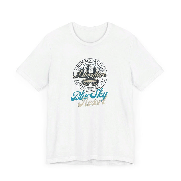 Slow Burn Publishing T-Shirt Blue Sky Resort - Unisex Jersey Short Sleeve Tee