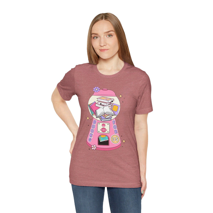 Slow Burn Publishing T-Shirt Bubble Gum Book Design - Unisex Jersey Short Sleeve Tee