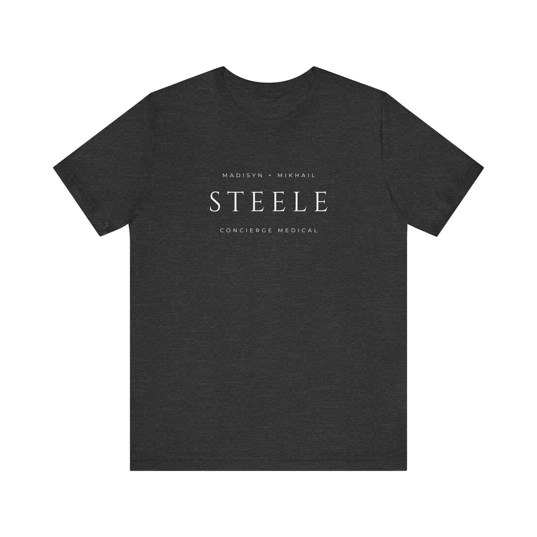 Slow Burn Publishing T-Shirt Dark Grey Heather / S Steele Concierge Medical - Unisex Jersey Short Sleeve Tee