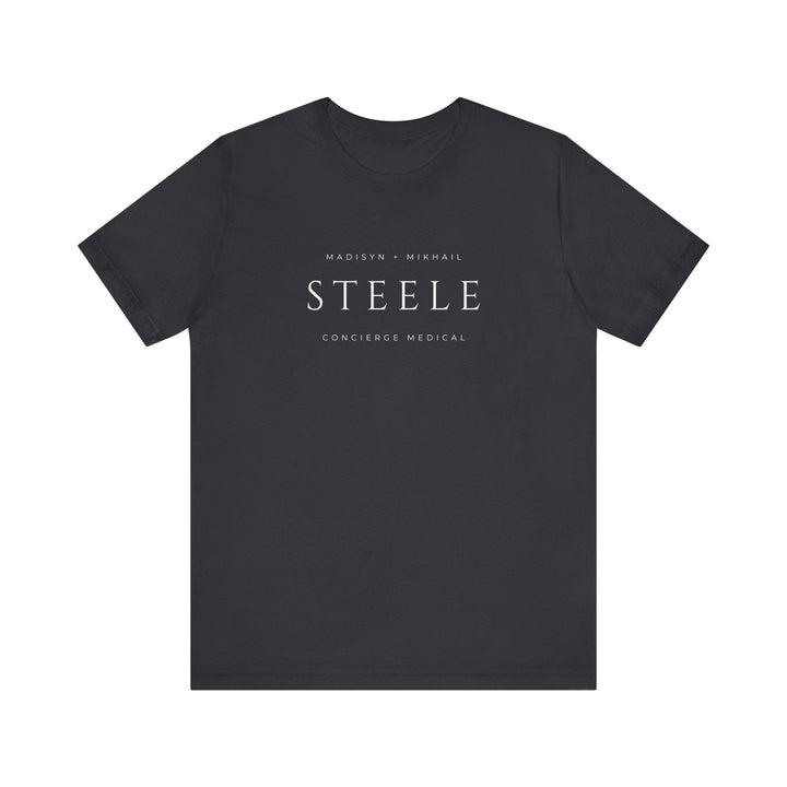 Slow Burn Publishing T-Shirt Dark Grey / S Steele Concierge Medical - Unisex Jersey Short Sleeve Tee