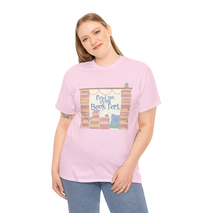 Slow Burn Publishing T-Shirt Find Me in My Book Fort - Unisex Heavy Cotton Tee