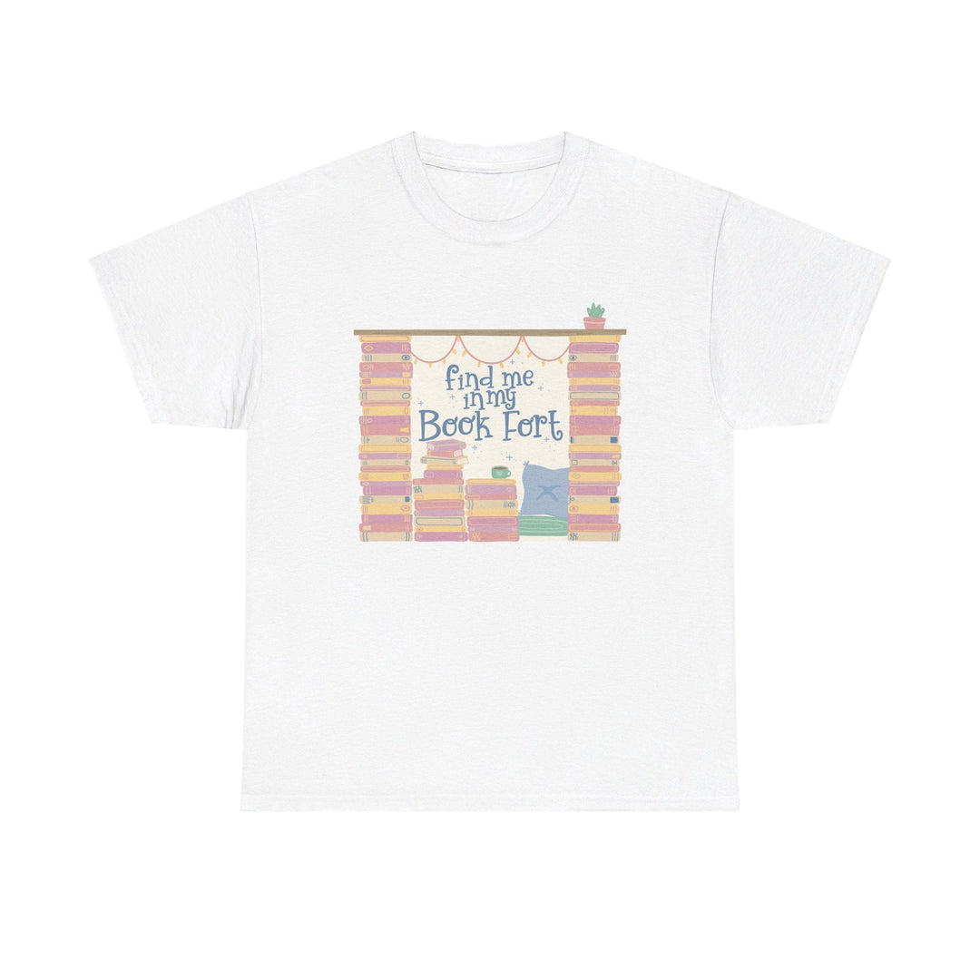 Slow Burn Publishing T-Shirt Find Me in My Book Fort - Unisex Heavy Cotton Tee