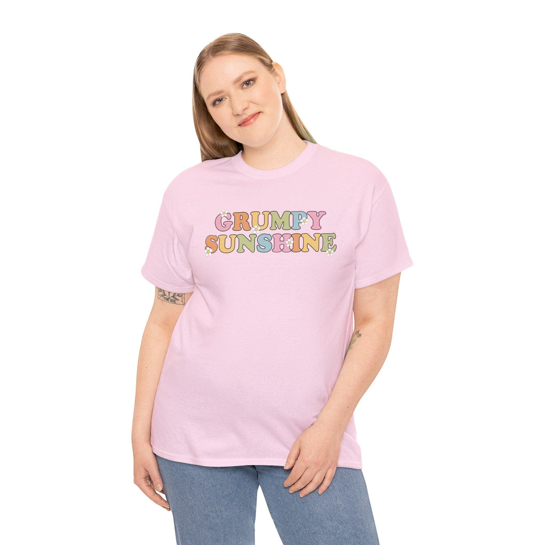 Printify T-Shirt Grumpy Sunshine - Unisex Heavy Cotton Tee