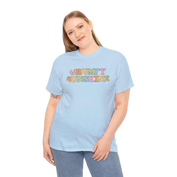 Printify T-Shirt Grumpy Sunshine - Unisex Heavy Cotton Tee