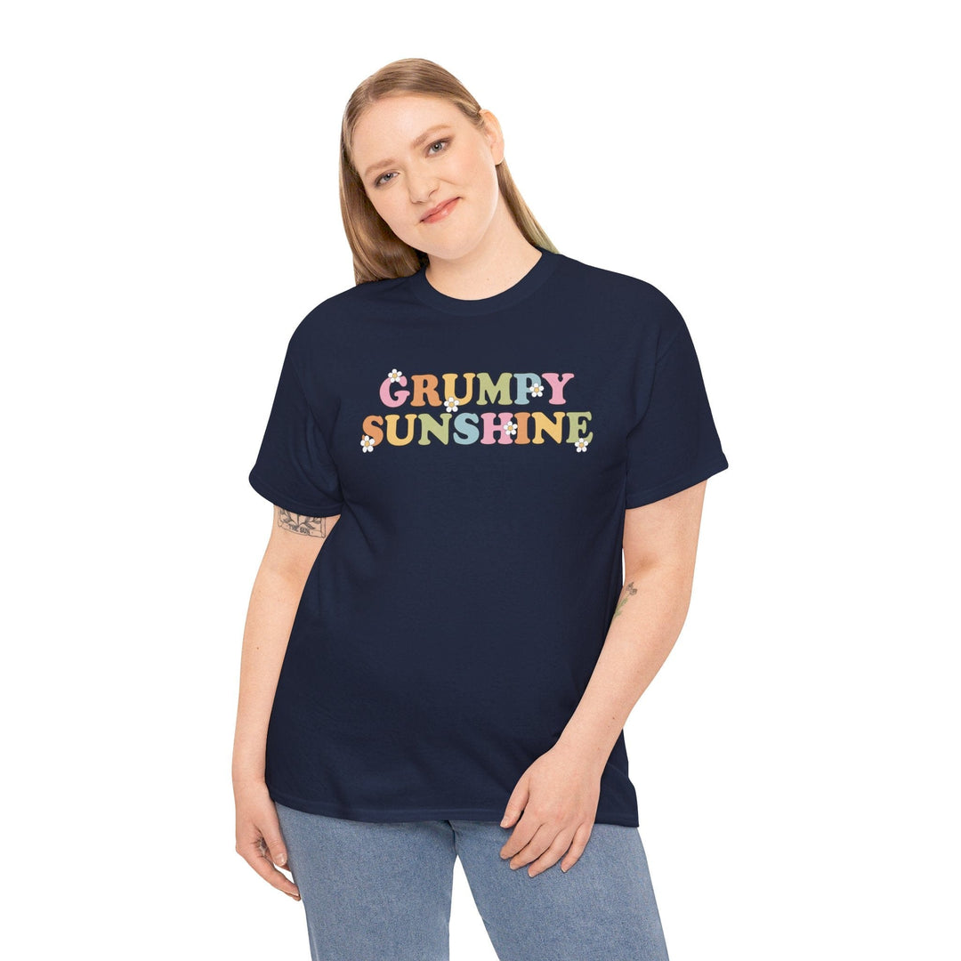 Printify T-Shirt Grumpy Sunshine - Unisex Heavy Cotton Tee