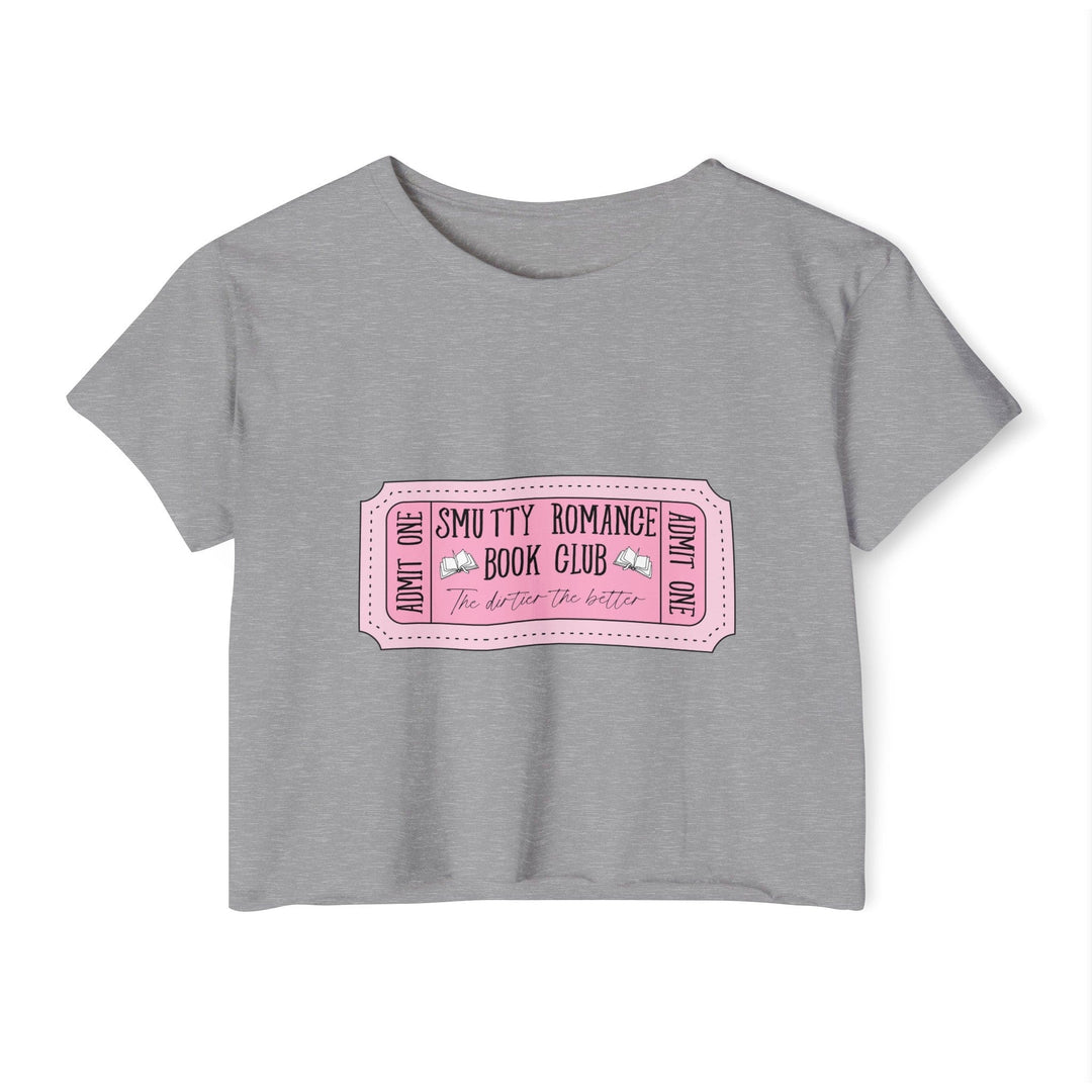 Slow Burn Publishing T-Shirt Heather Grey / XS Smutty Romance Book Club - Women's Festival Crop Top