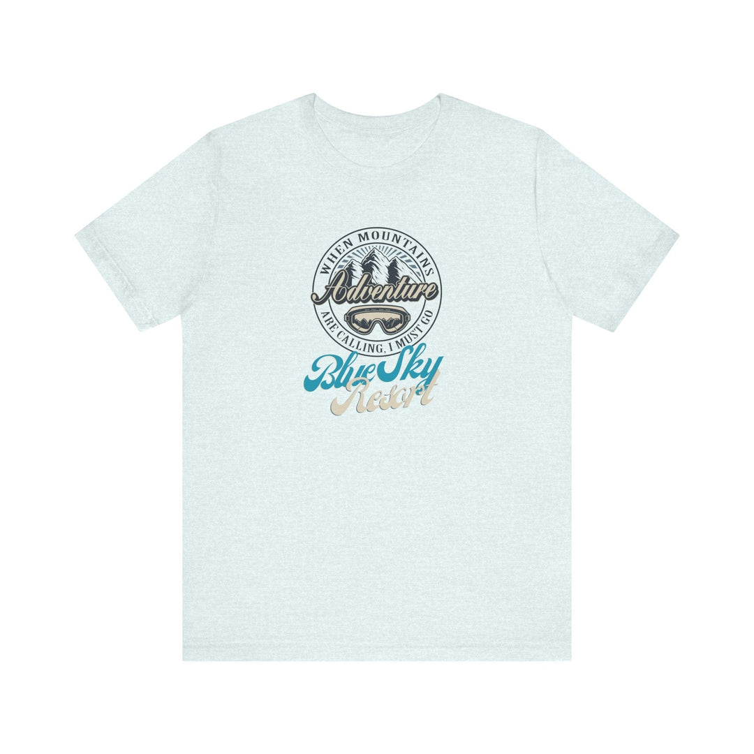 Slow Burn Publishing T-Shirt Heather Ice Blue / S Blue Sky Resort - Unisex Jersey Short Sleeve Tee