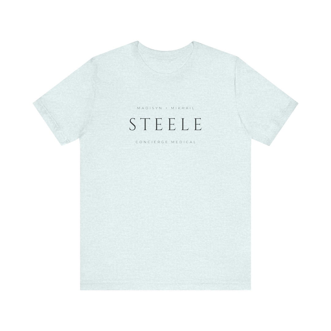 Slow Burn Publishing T-Shirt Heather Ice Blue / S Steele Concierge Medical - Unisex Jersey Short Sleeve Tee