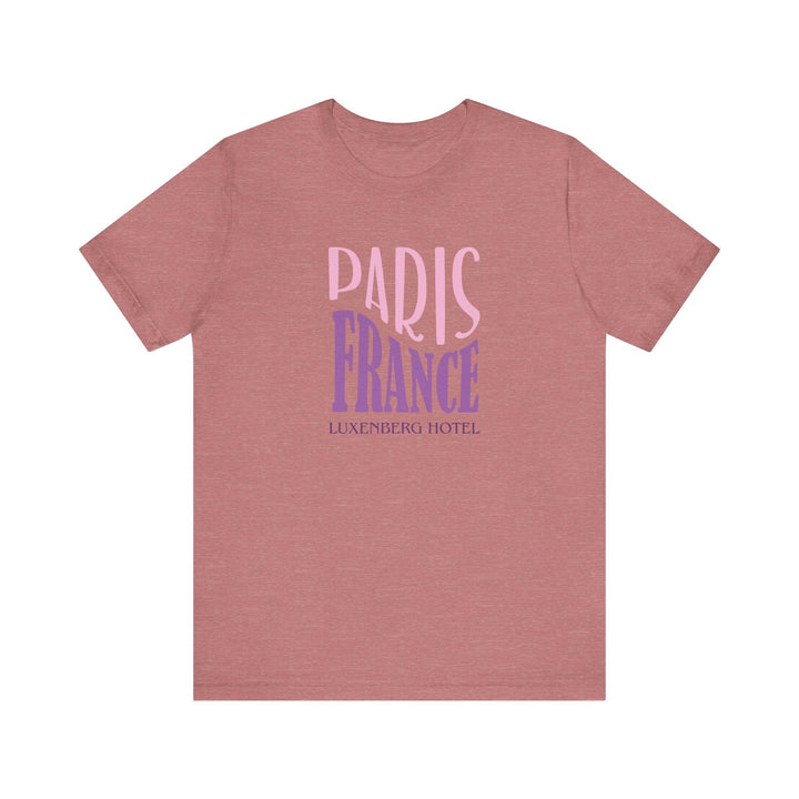 Slow Burn Publishing T-Shirt Heather Mauve / S Paris France Luxenberg Hotel - Unisex Jersey Short Sleeve Tee