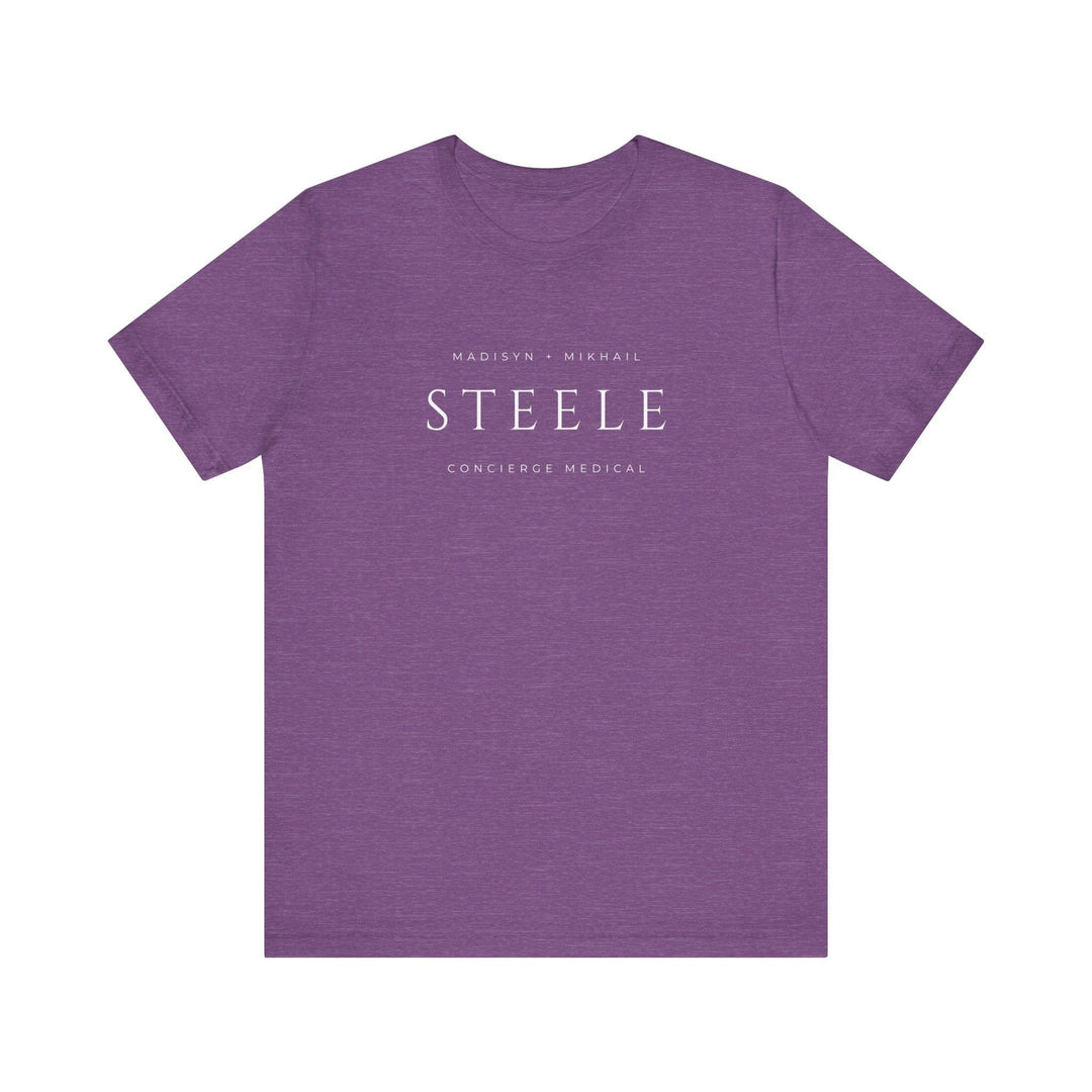 Slow Burn Publishing T-Shirt Heather Team Purple / S Steele Concierge Medical - Unisex Jersey Short Sleeve Tee