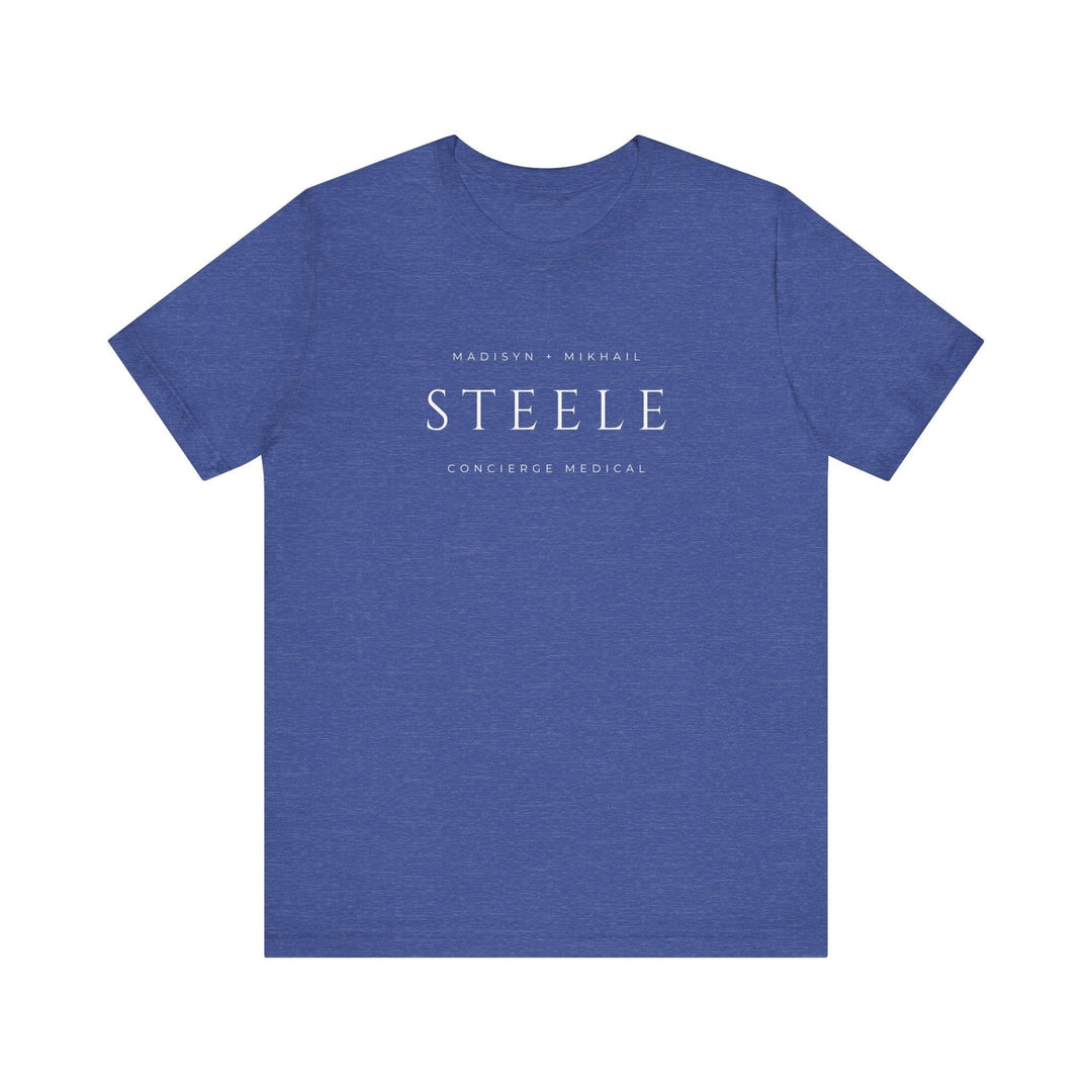 Slow Burn Publishing T-Shirt Heather True Royal / S Steele Concierge Medical - Unisex Jersey Short Sleeve Tee