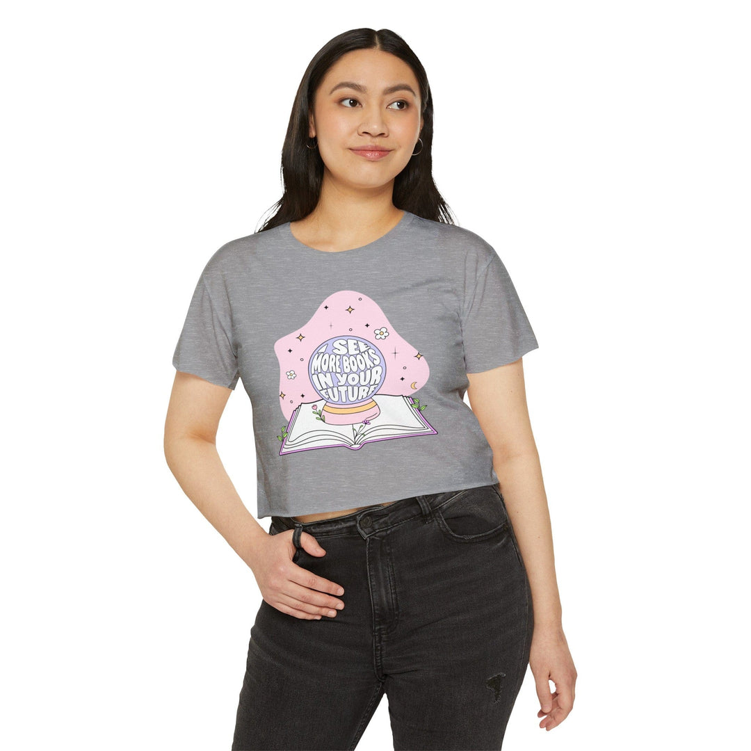 Slow Burn Publishing T-Shirt I see more books in your future - Women's Festival Crop Top