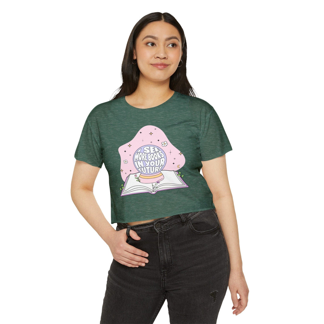 Slow Burn Publishing T-Shirt I see more books in your future - Women's Festival Crop Top