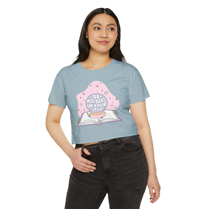 Slow Burn Publishing T-Shirt I see more books in your future - Women's Festival Crop Top