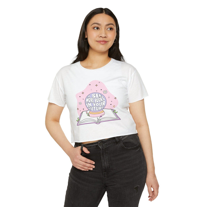 Slow Burn Publishing T-Shirt I see more books in your future - Women's Festival Crop Top