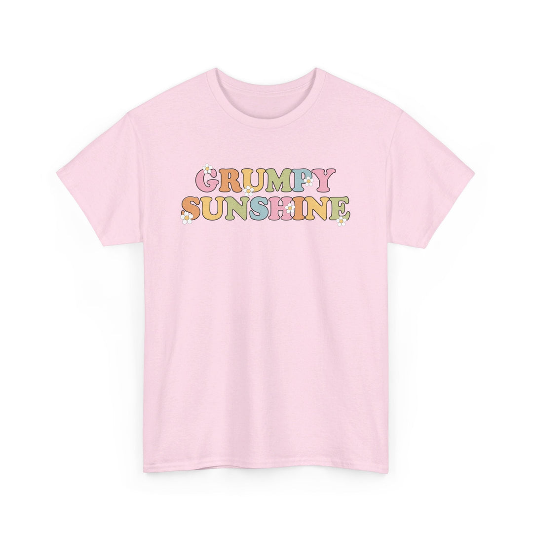 Printify T-Shirt Light Pink / S Grumpy Sunshine - Unisex Heavy Cotton Tee