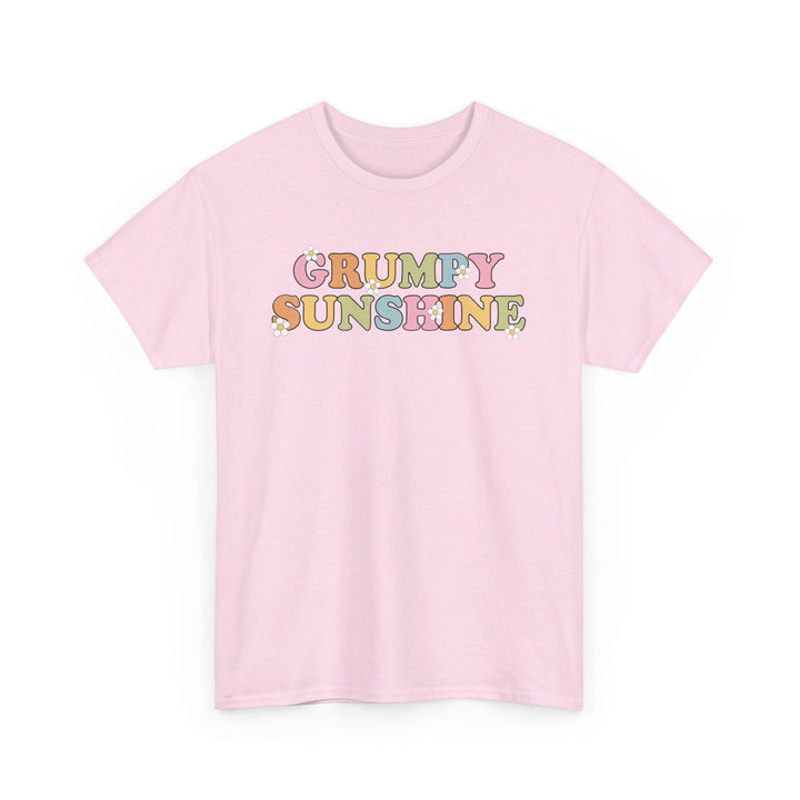 Printify T-Shirt Light Pink / S Grumpy Sunshine - Unisex Heavy Cotton Tee