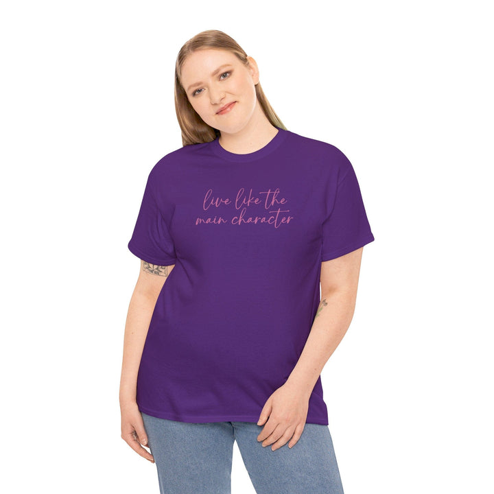 Printify T-Shirt Live Like the Main Character - Unisex Heavy Cotton Tee